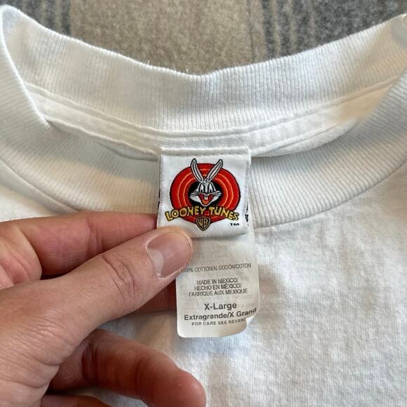 Vintage 90s Looney Tunes Tweety Sylvester T-Shirt Size XL Cartoon 1998 - Picture 2 of 10